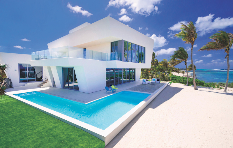 contemporary beach house cayman islands