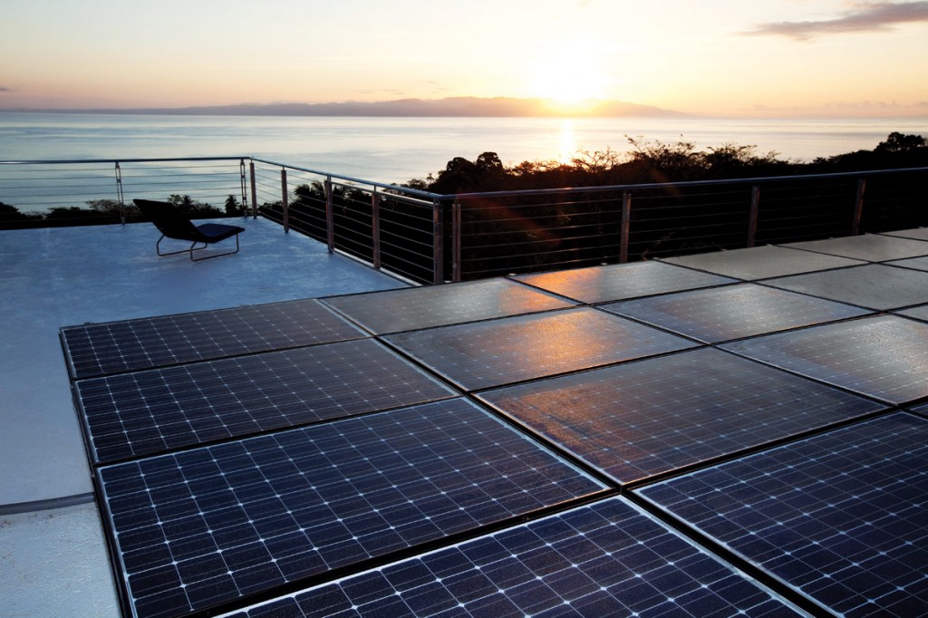 SANYO solar panels, Casa Torcida, Costa Rica