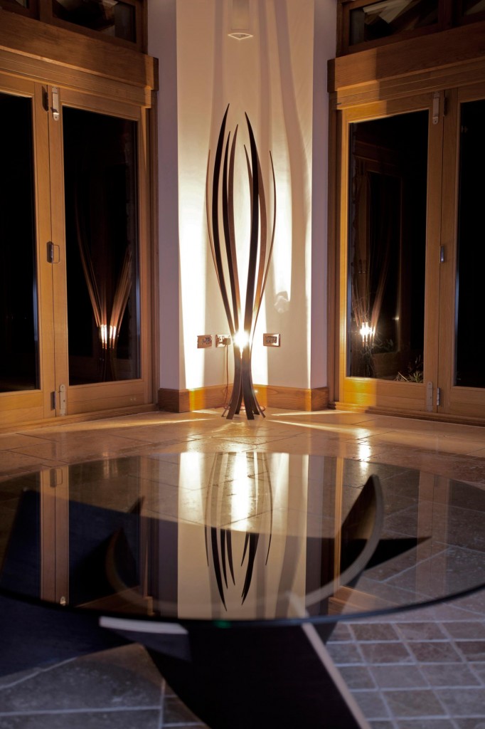MacMaster's Iris floor lamp.