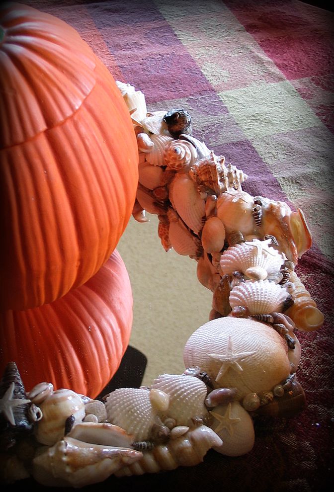 Fall decorating for the beach house mantel