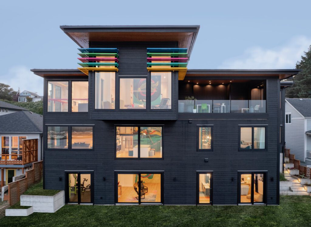 The Couple Behind Capri Architecture Designs a Multi-Level, Two-Sided Mural as the Colorful Centerpiece of Their Family Home on Oregon’s Yaquina Bay