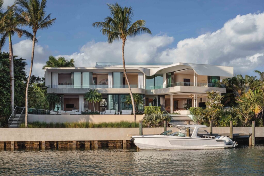 A Modern Waterfront Home on Sunset Island