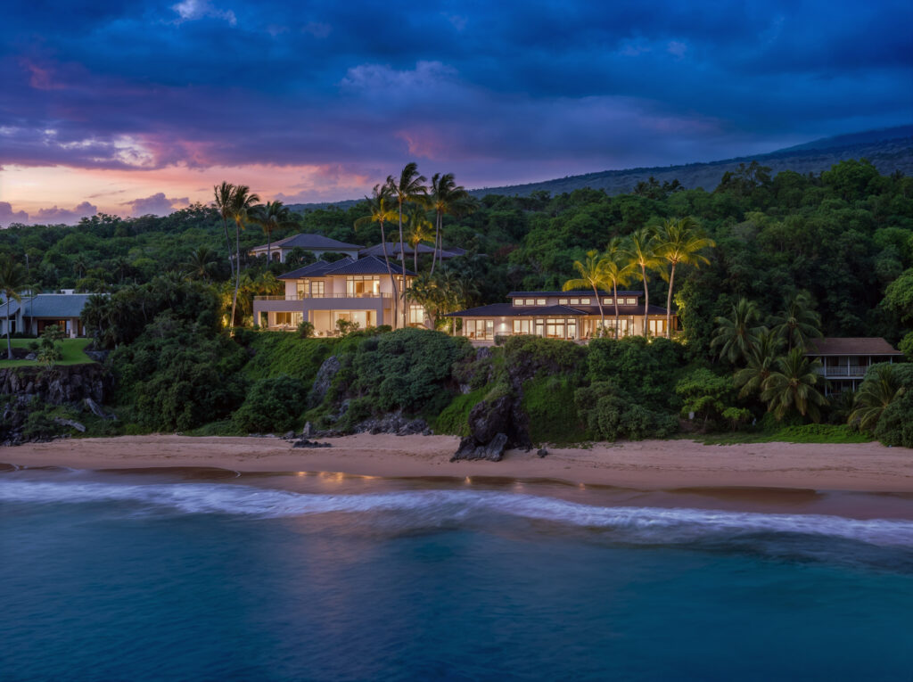 Two Oceanfront Homes, a Private White-Sand Beach, and Coastal Privacy Define this $45 Million Maui Estate