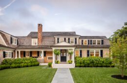 The restored and expanded circa-1900 Shingle Style house on Starbuck Neck in Edgartown