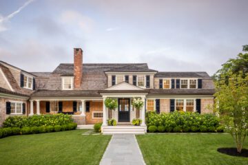 The restored and expanded circa-1900 Shingle Style house on Starbuck Neck in Edgartown