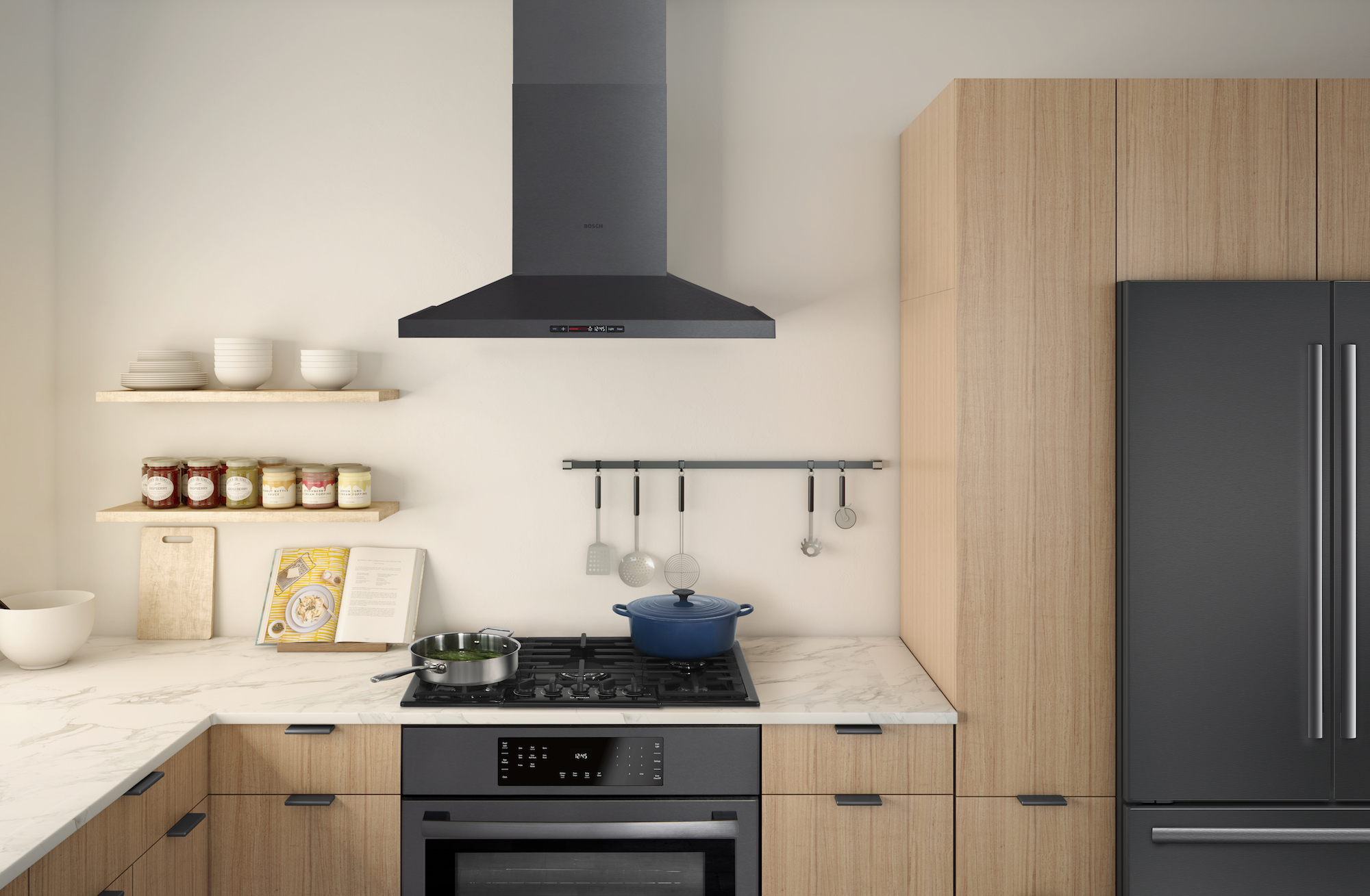 Bosch Home Appliances Introduces First Black Stainless Steel Kitchen